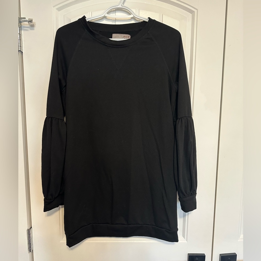 Jackson Rowe Black Balloon Sleeve Sweatshirt